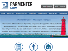 Tablet Screenshot of parmenterlaw.com